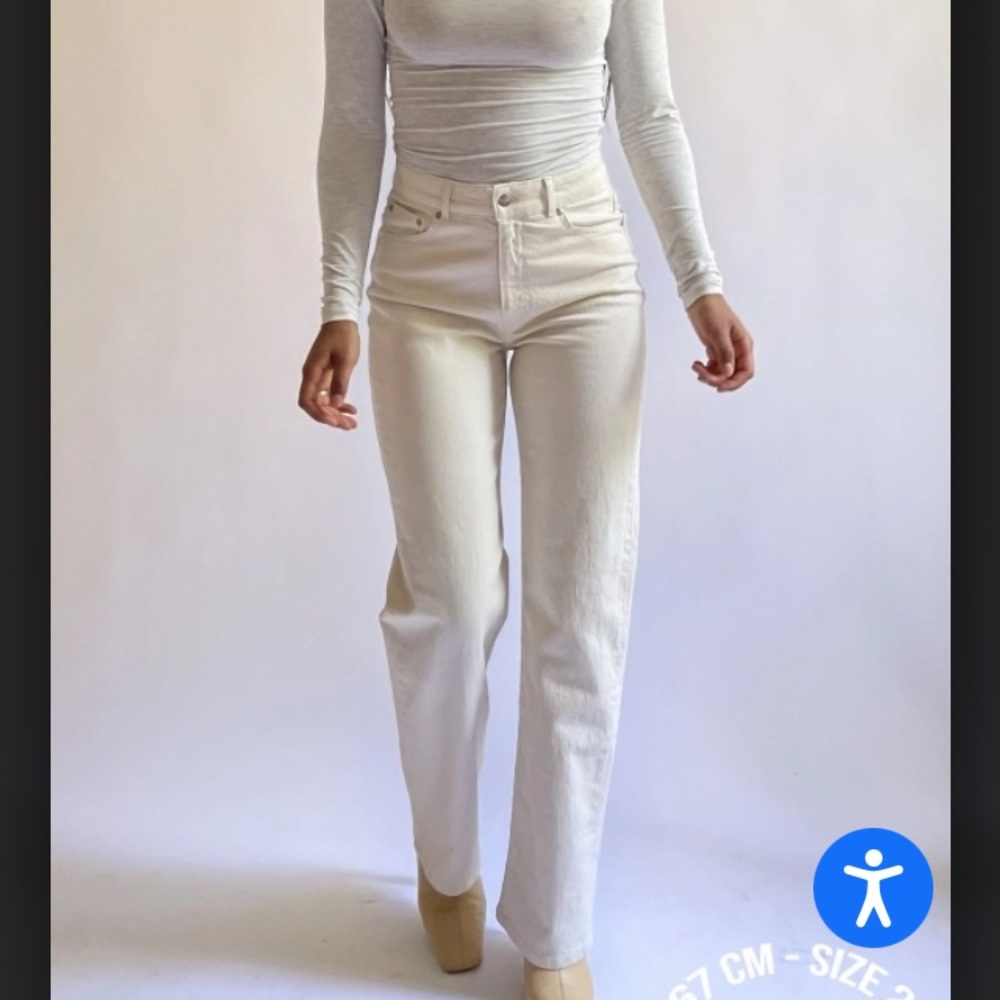 Djerf Avenue straight Jeans Cream